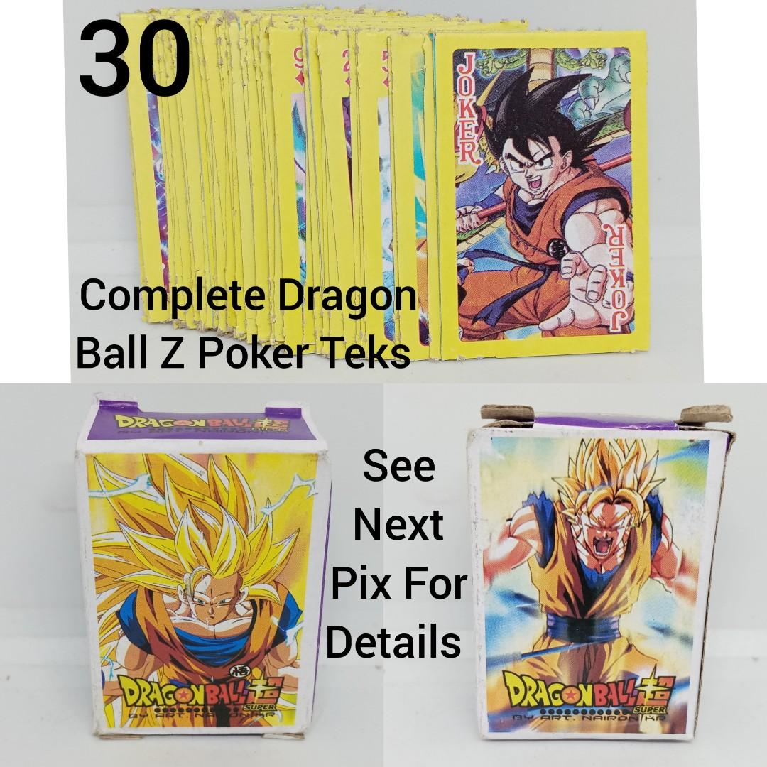 Complete Poker Teks w/Box (Dragon Ball Z, Spiderman & League Of Legends),  Hobbies & Toys, Toys & Games on Carousell