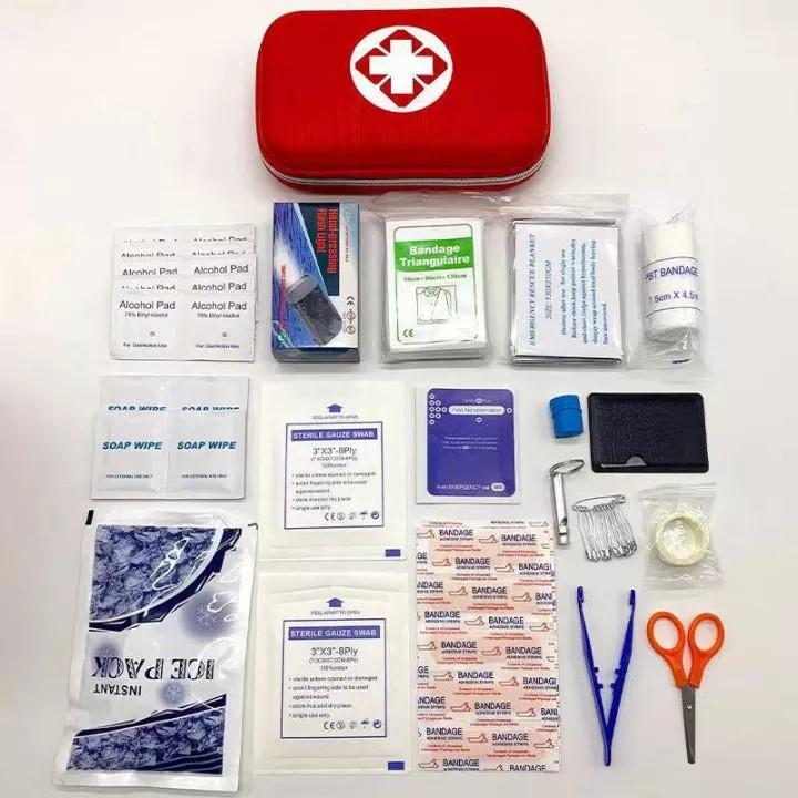 FIRST AID KIT TRAUMA KIT 44PCS EMERGENCY SURVIVAL LIGHTWEIGHT (Category: Medical Supplies & Tools) located in Manila. Submitted by emil_online_shop (Listing ID 1176254887, Image 2). Description: FIRST AID KIT TRAUMA KIT 44PCS EMERGENCY SURVIVAL LIGHTWEIGHT Description: * This camping emergency pack is a perfect fit for camping,hiking,adventuring etc, let you can be all prepared for emergency situations * The pack contains many types of tools, tot