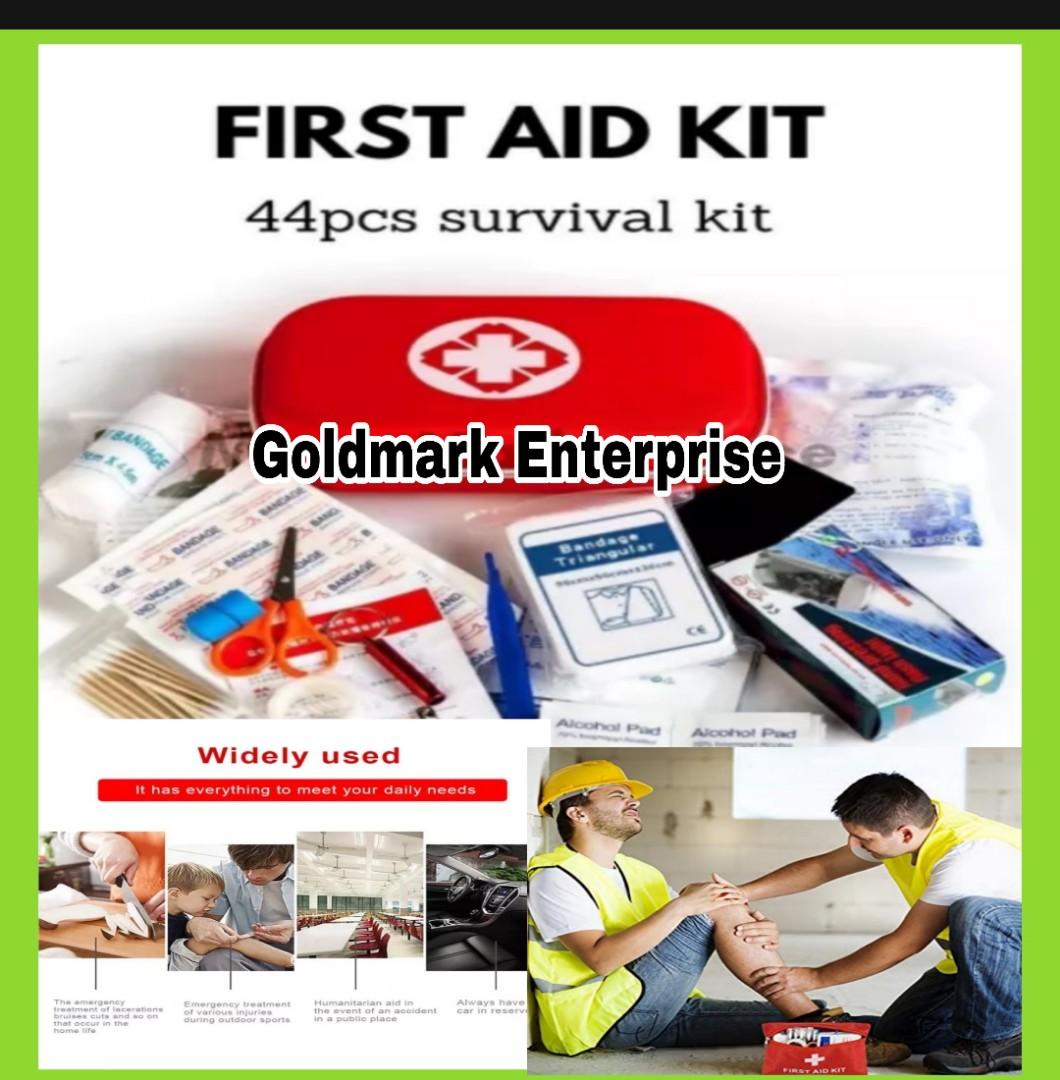 FIRST AID KIT TRAUMA KIT 44PCS EMERGENCY SURVIVAL LIGHTWEIGHT (Category: Medical Supplies & Tools) located in Manila. Submitted by emil_online_shop (Listing ID 1176254887, Image 1). Description: FIRST AID KIT TRAUMA KIT 44PCS EMERGENCY SURVIVAL LIGHTWEIGHT Description: * This camping emergency pack is a perfect fit for camping,hiking,adventuring etc, let you can be all prepared for emergency situations * The pack contains many types of tools, tot