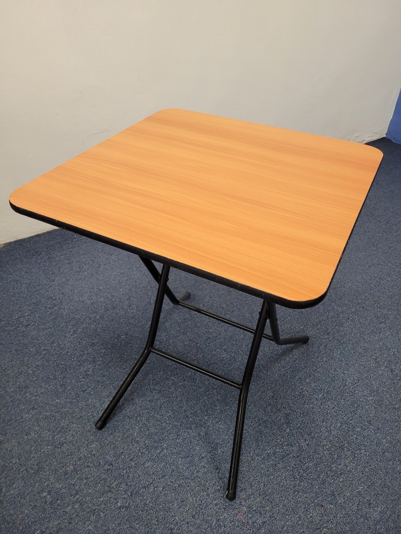 orange folding table