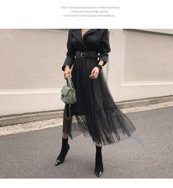 formal grunge goth Tulle Solid Black Maxi Blazer Dress, Women's Fashion,  Dresses & Sets, Dresses on Carousell