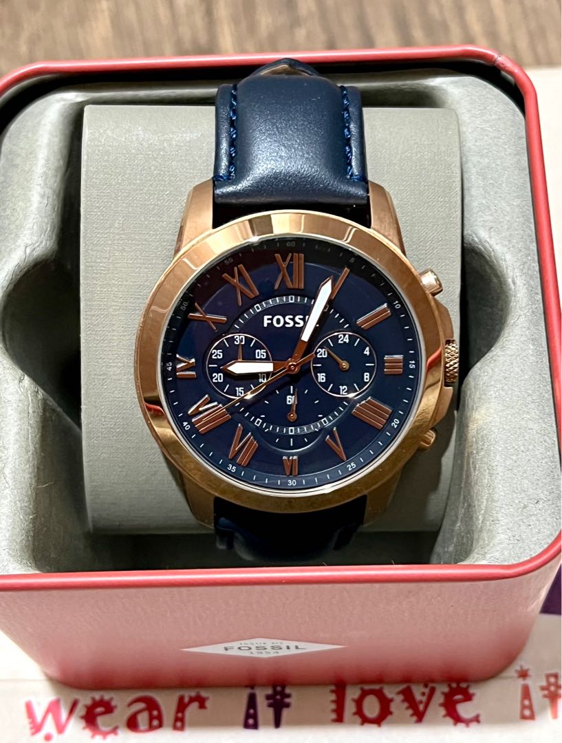 Fossil men's watch blue, Men's Fashion, Watches & Accessories, Watches on  Carousell