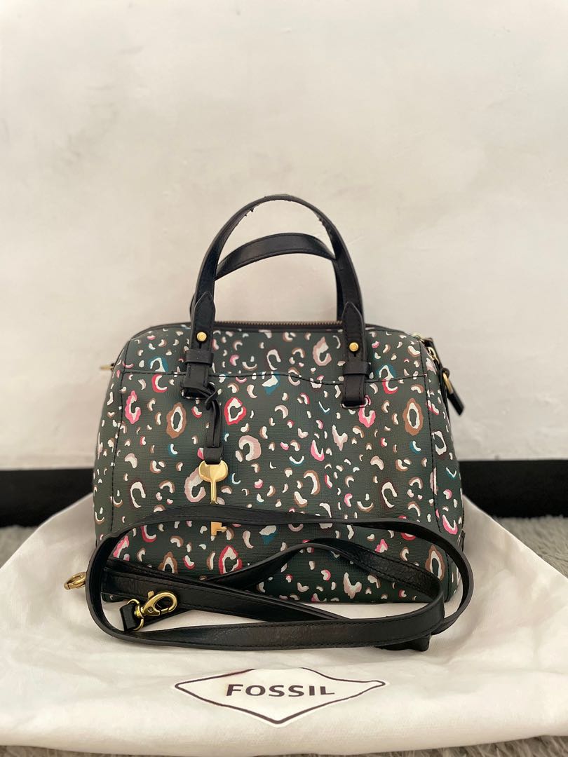 Fossil rachel satchel green multi best sale