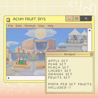 Fruits DIY ACNH Animal Crossing New Horizons