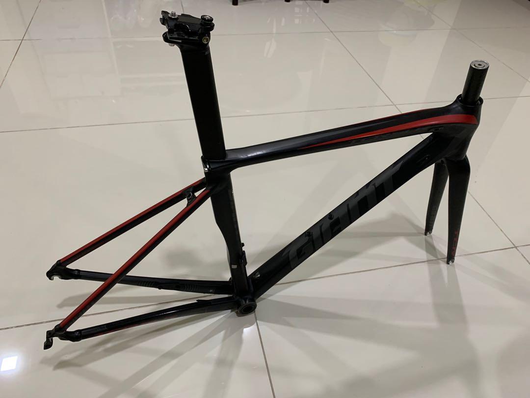 Giant TCR SLR 2016 Rim Brake Frameset Seatpost 1566g not much