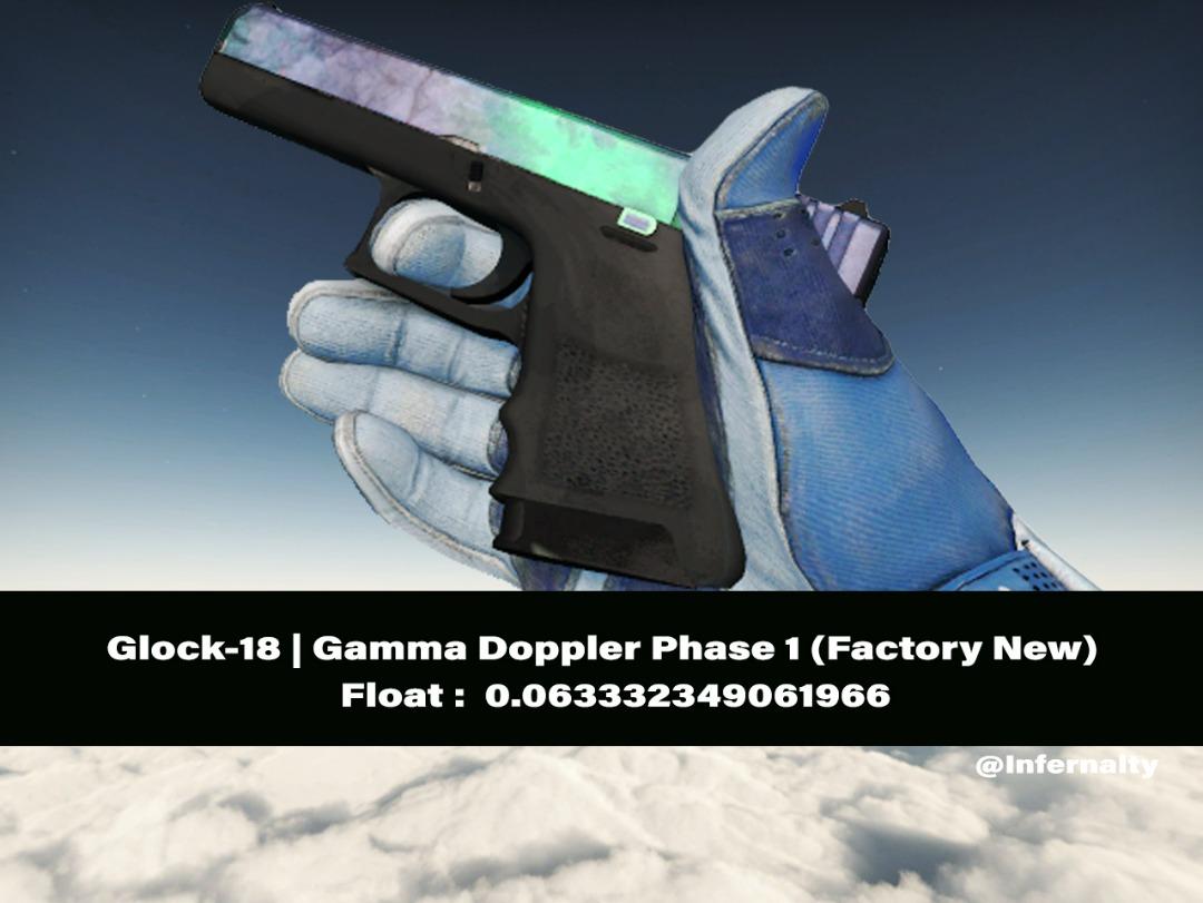 Glock-18 Gamma Doppler Phase 1 FN CSGO SKINS KNIVES, Video Gaming ...