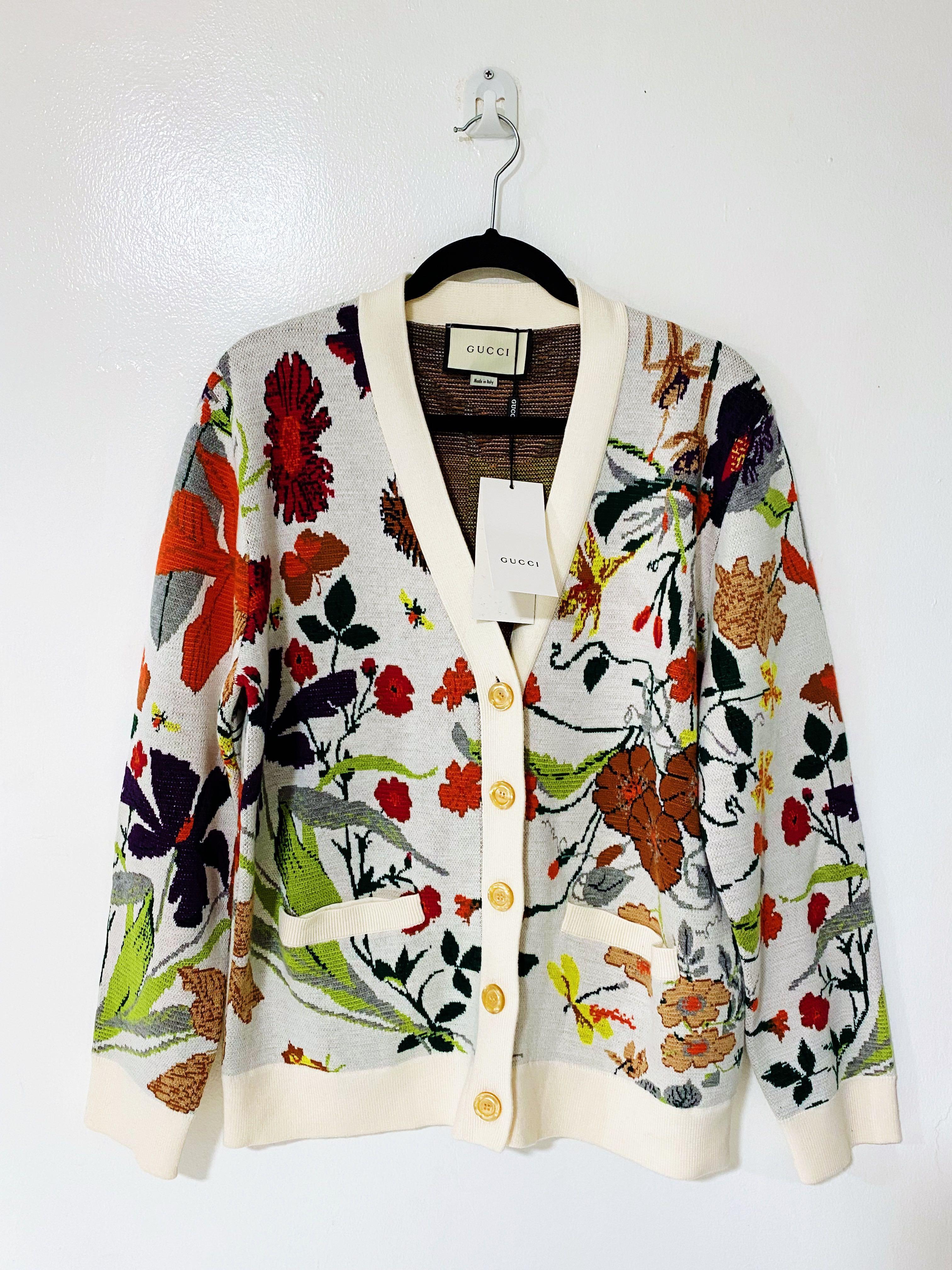 Gucci deals floral cardigan