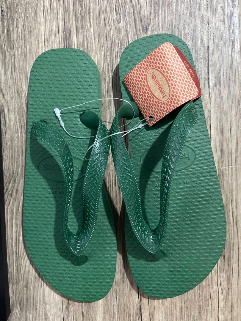 Havaianas Plain Green, Women's Fashion, Footwear, Slippers and slides ...