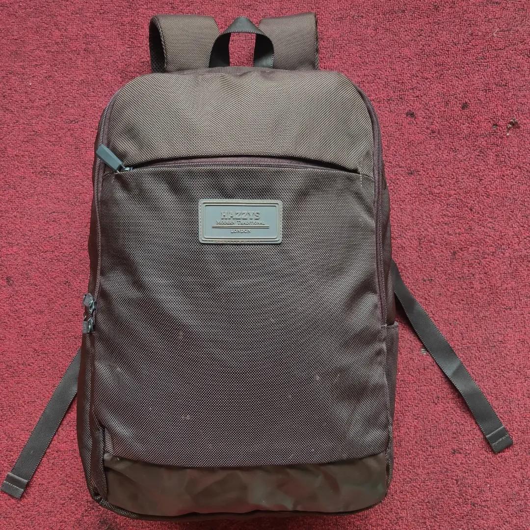 Hazzys Dark Brown Backpack, Fesyen Pria 