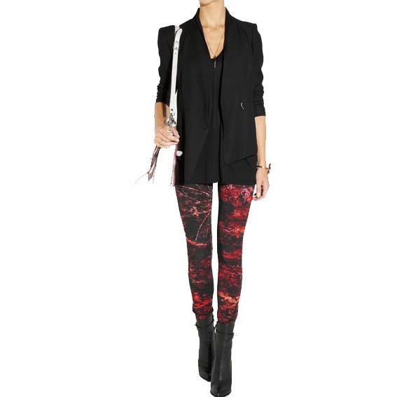 Helmut Lang Midnight Floral Reflex Printed Leggings Women s Fashion Bottoms Other Bottoms on Carousell