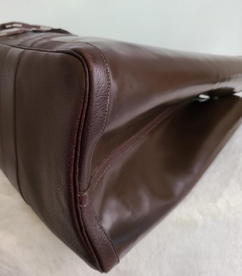 Hermes Garden Party 36MM Amazonia (Category: Luxury Bags & Wallets) located in Quezon City. Submitted by hapiyumi (Listing ID 1176395315, Image 3). Description: Brown Amazonia Leather w/ skipper leather details Palladium Hardware Letter Stamp E Dimensions 14"x 10" x6.5" Handle drop 8" Comes with dustbag.