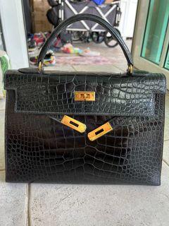 Hermes Birkin 30 Handbag N7 Blue Tempete Shiny Porosus Croc SHW