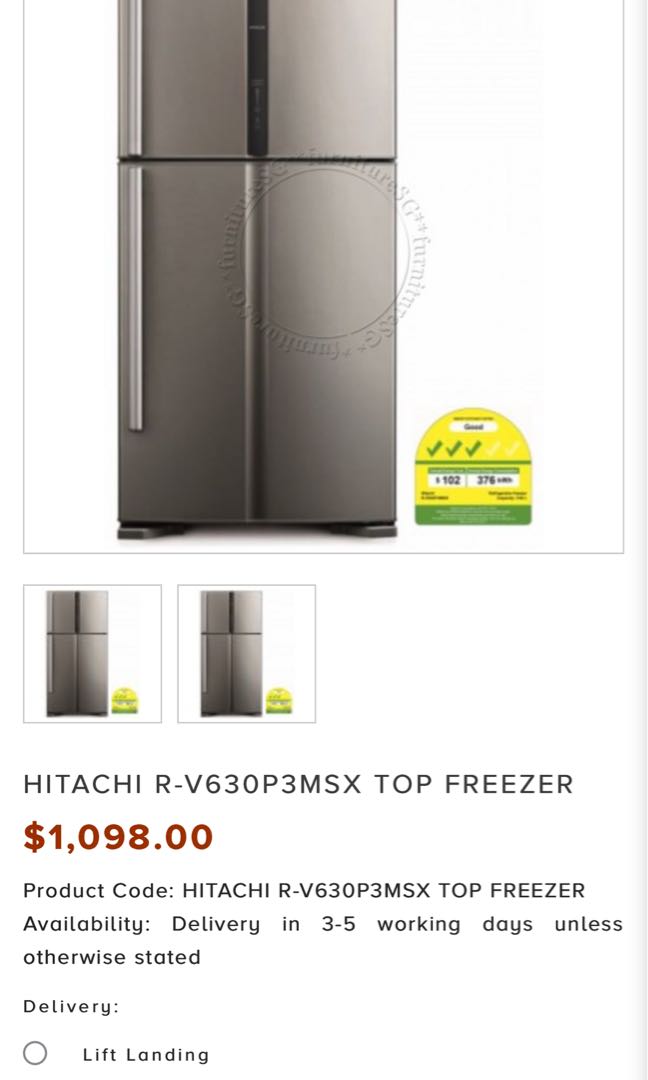 Hitachi Fridge, TV & Home Appliances, Kitchen Appliances, Refrigerators