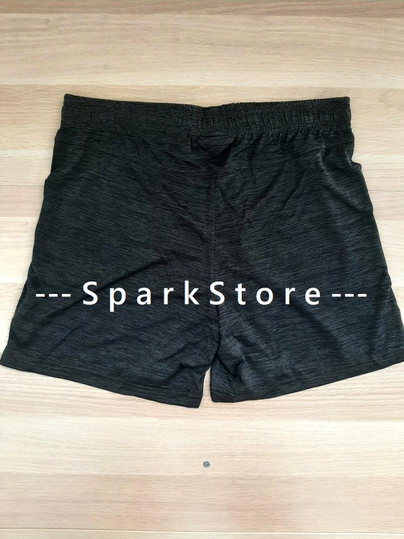 H&M Celana Pendek Lari Sports Training Shorts Hitam Marl, Fesyen Pria