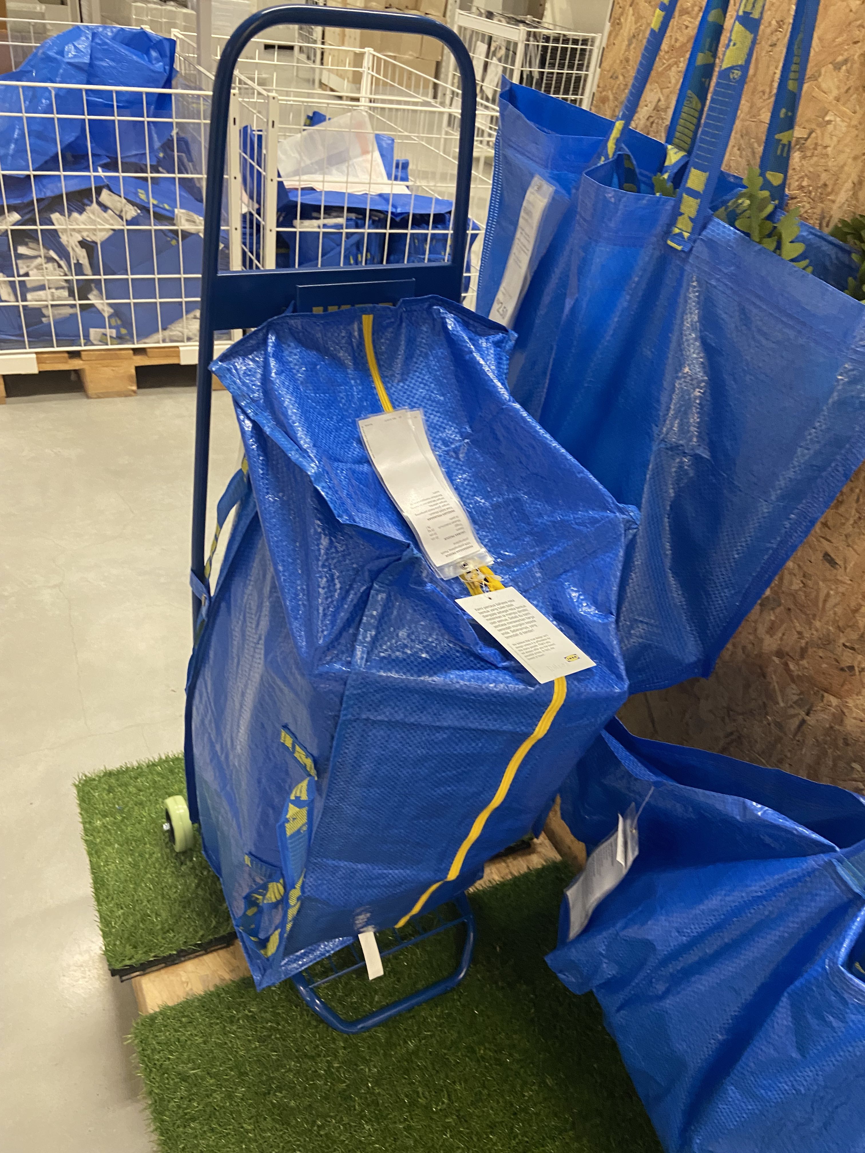 IKEA FRAKTA TROLLEY ZIPPER BLUE BAG