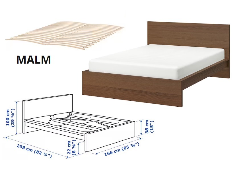 IKEA Malm queen bed frame, Furniture & Home Living, Furniture, Bed