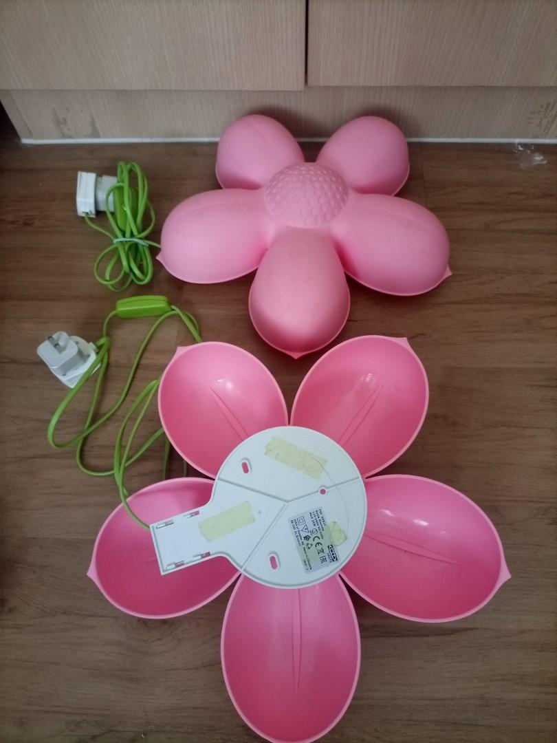 Ikea Pink Flower wall light, Furniture & Home Living, Home Decor, Wall