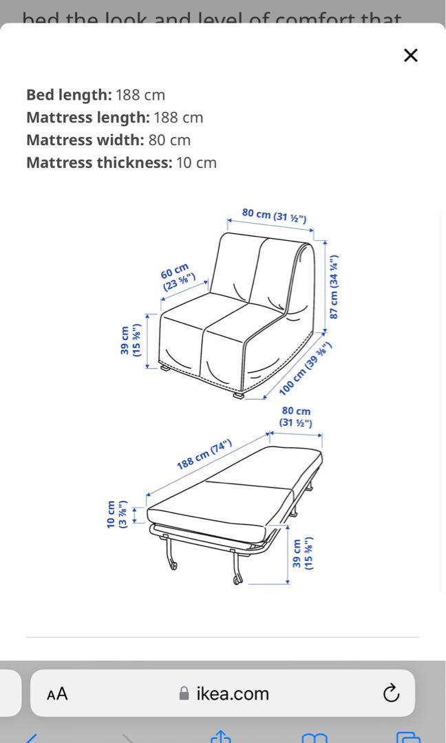 IKEA sofa bed, Furniture & Home Living, Furniture, Sofas on Carousell