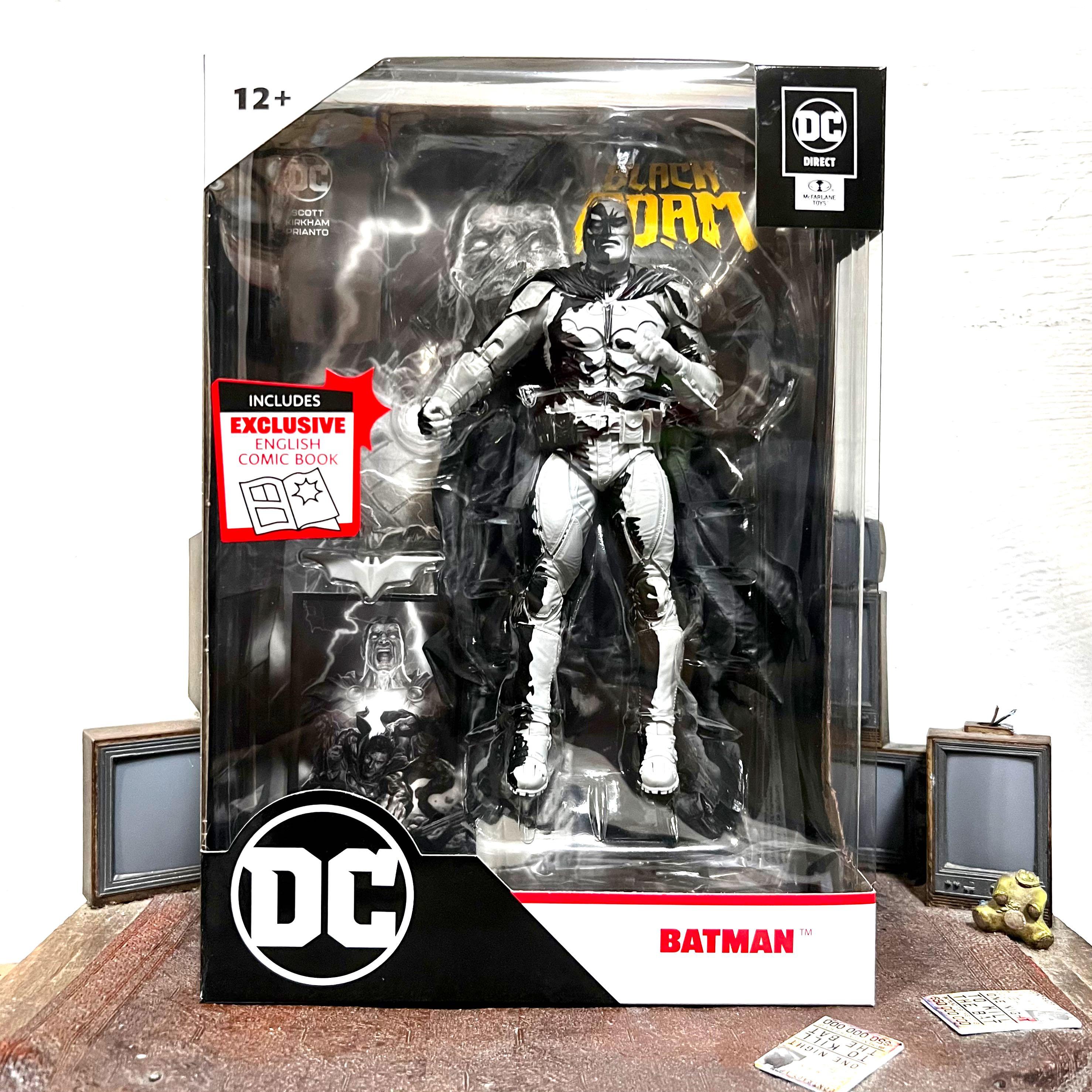 [In hand] DC Direct Mcfarlane Toys DC Multiverse Page Punchers Batman or  Black Adam (Line Art)