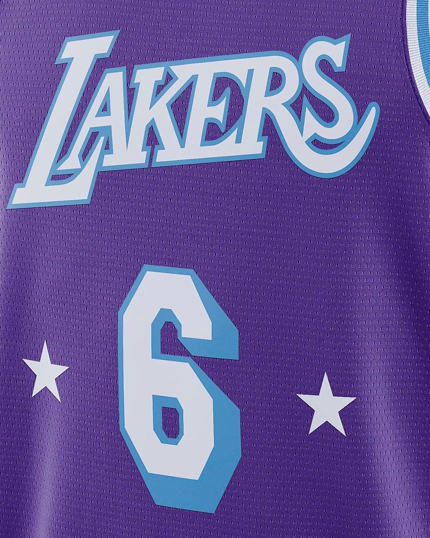 Men's Los Angeles Lakers Lebron James #6 Nike Blue Swingman Jersey -  Classic Edition