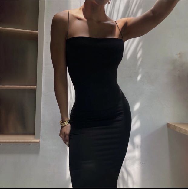 long slim dress