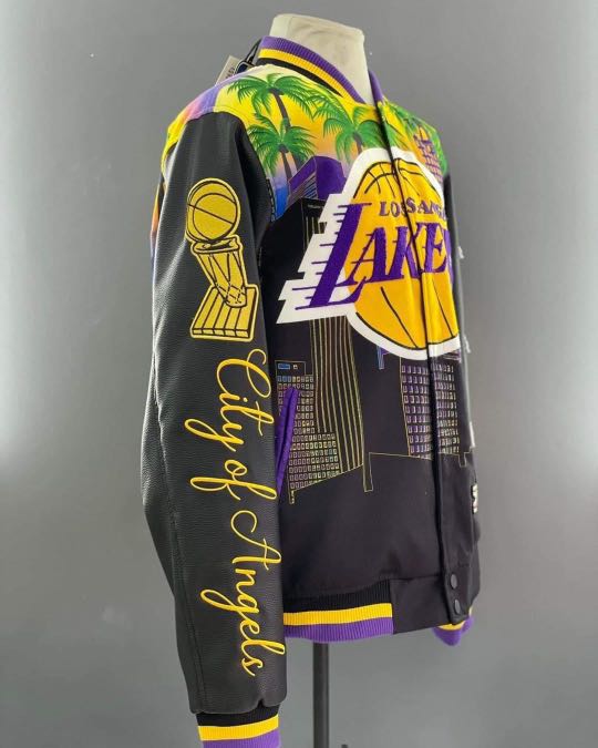 LAKERS PRO STANDARD x BLACK PYRAMID leather jacket, Men's Fashion, Coats,  Jackets and Outerwear on Carousell