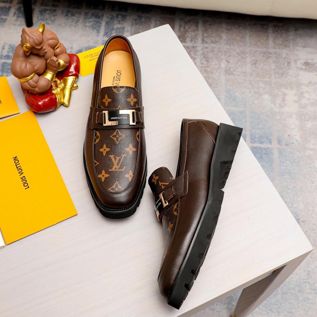 Louis Vuitton Half Shoe For Men-Brown