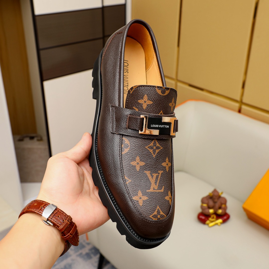 BROWN LV LOAFERS, Men's Fashion, Footwear, Dress shoes on Carousell