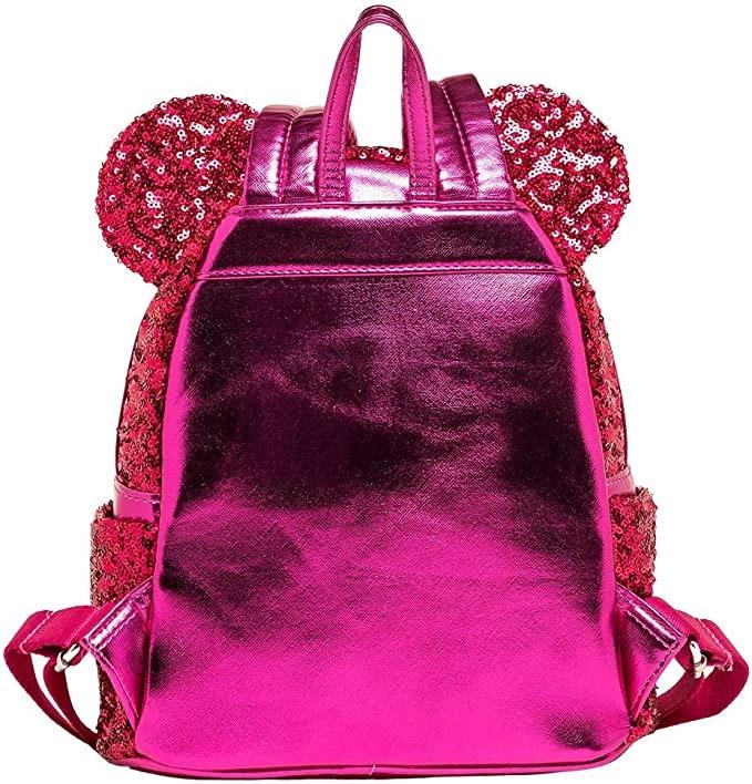 Loungefly x Disney Minnie Mouse Magenta Sequin Mini Backpack