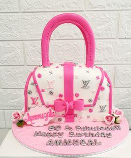 LV Bag Fondant cake topper, Food & Drinks, Homemade Bakes on Carousell