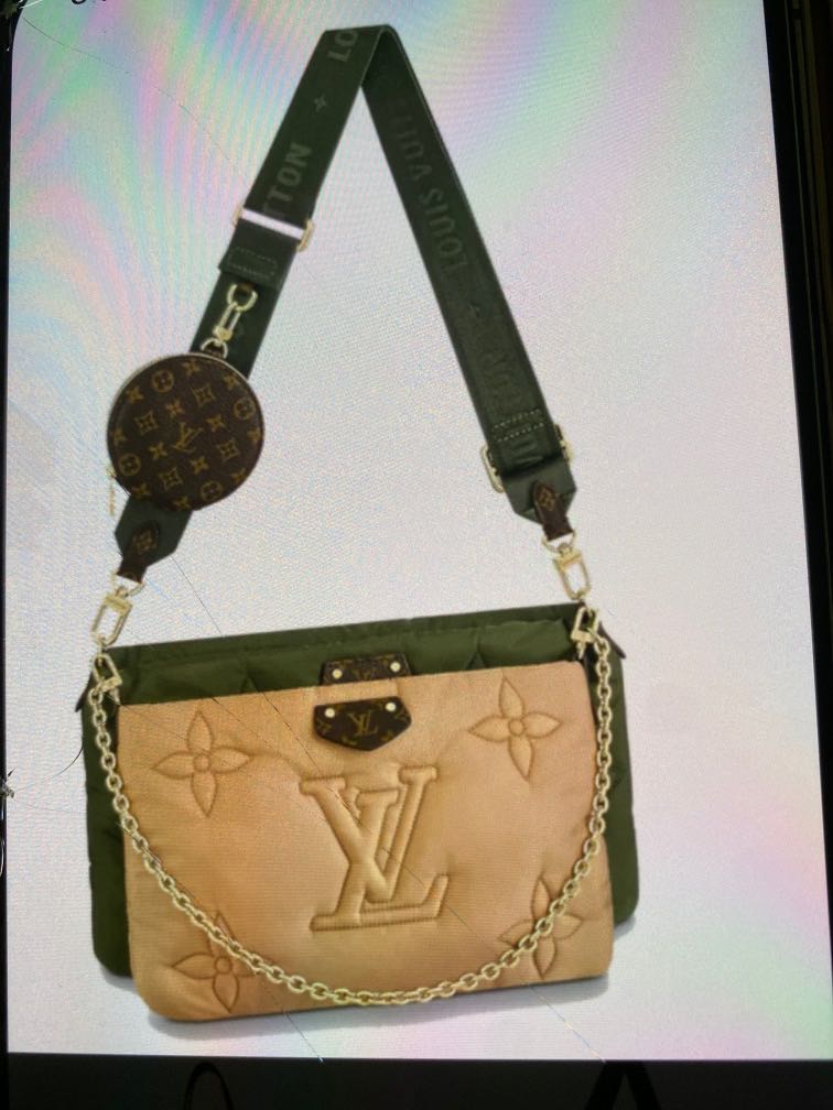 Louis Vuitton Multi Pochette Accessoires Crossbody Maxi Khaki and