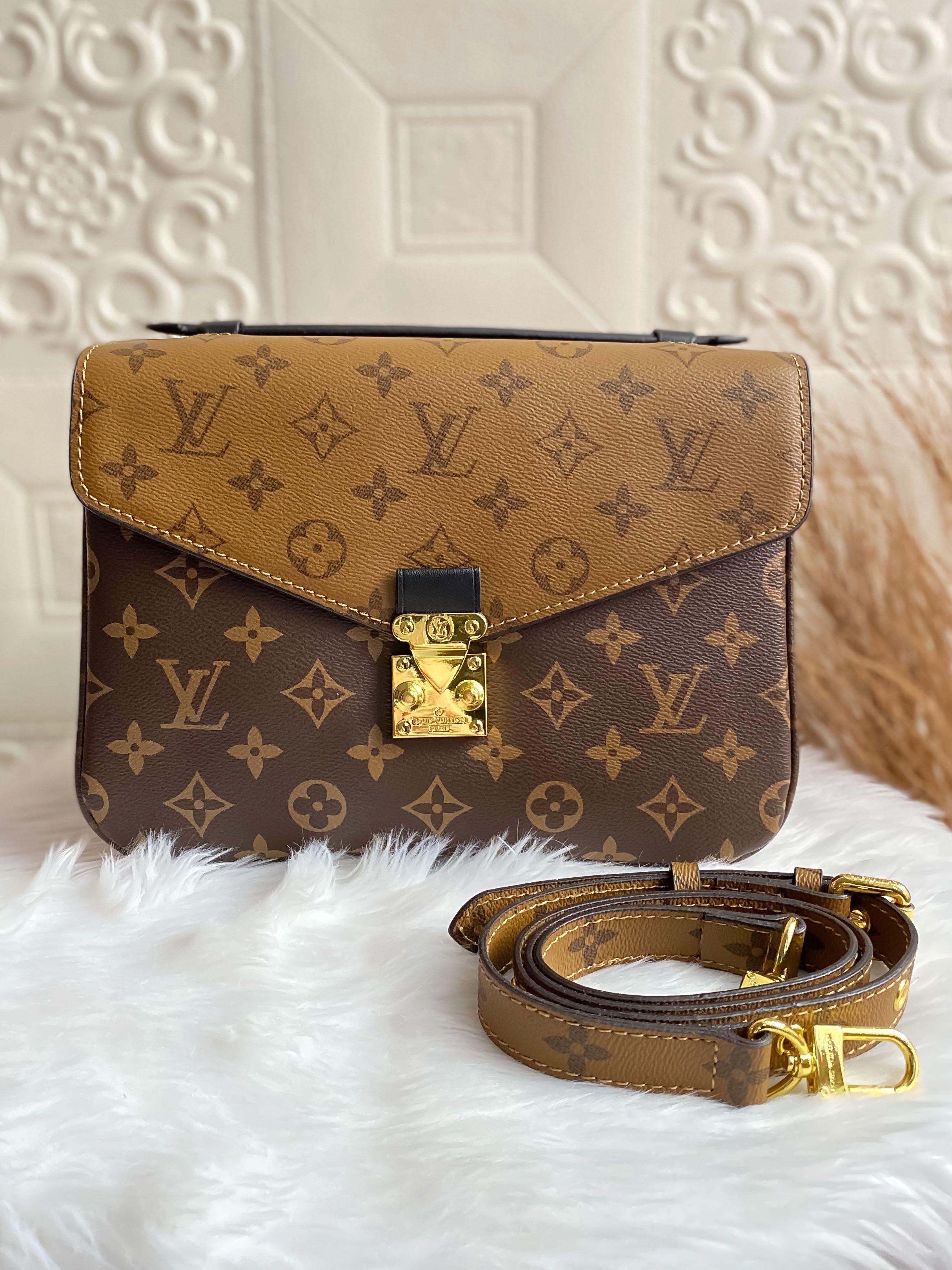 Louis Vuitton Pochette Métis with Lv logo scarf, Luxury, Bags & Wallets on  Carousell