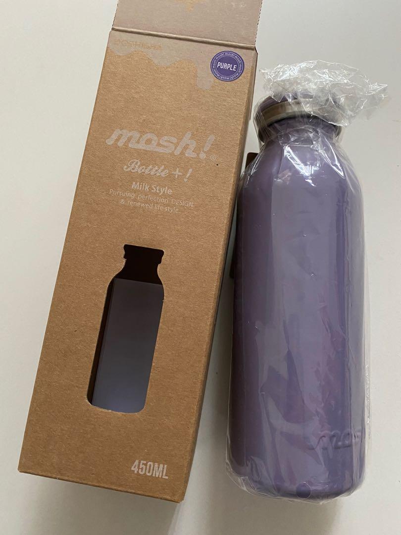 Mosh Bottle Milk Style 450ml Purple Thermal Stainless Steel Bottle Lightweight Tokyu Hands Japan