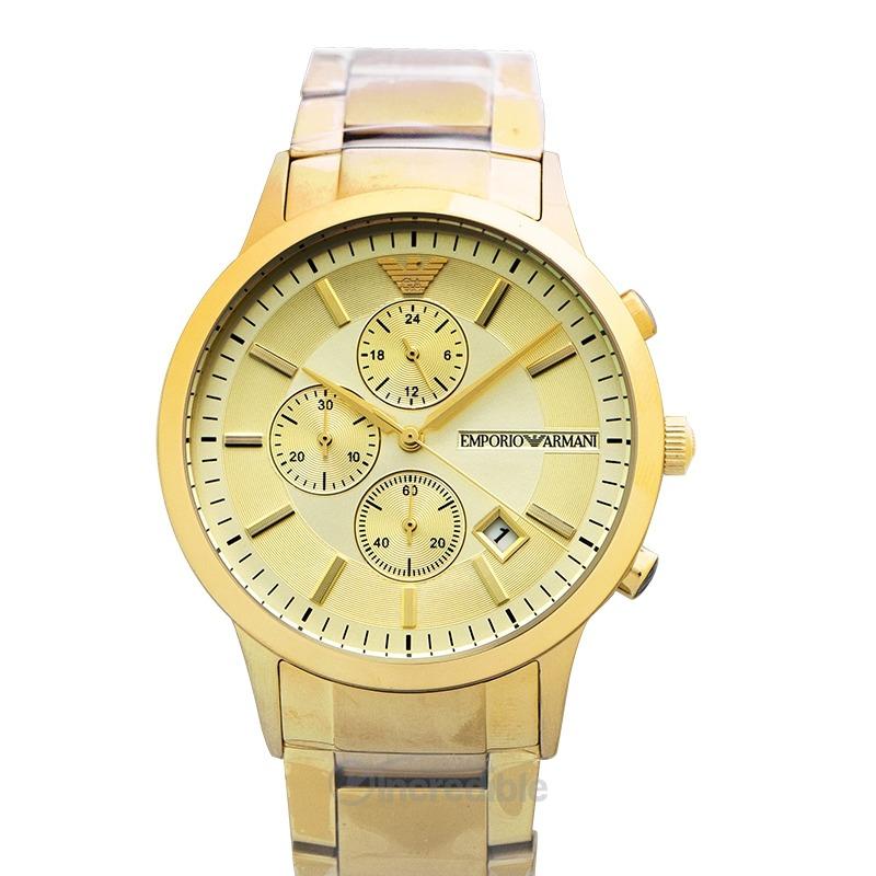 NEW] Emporio Armani Quartz Beige Dial Stainless Steel Men's Watch