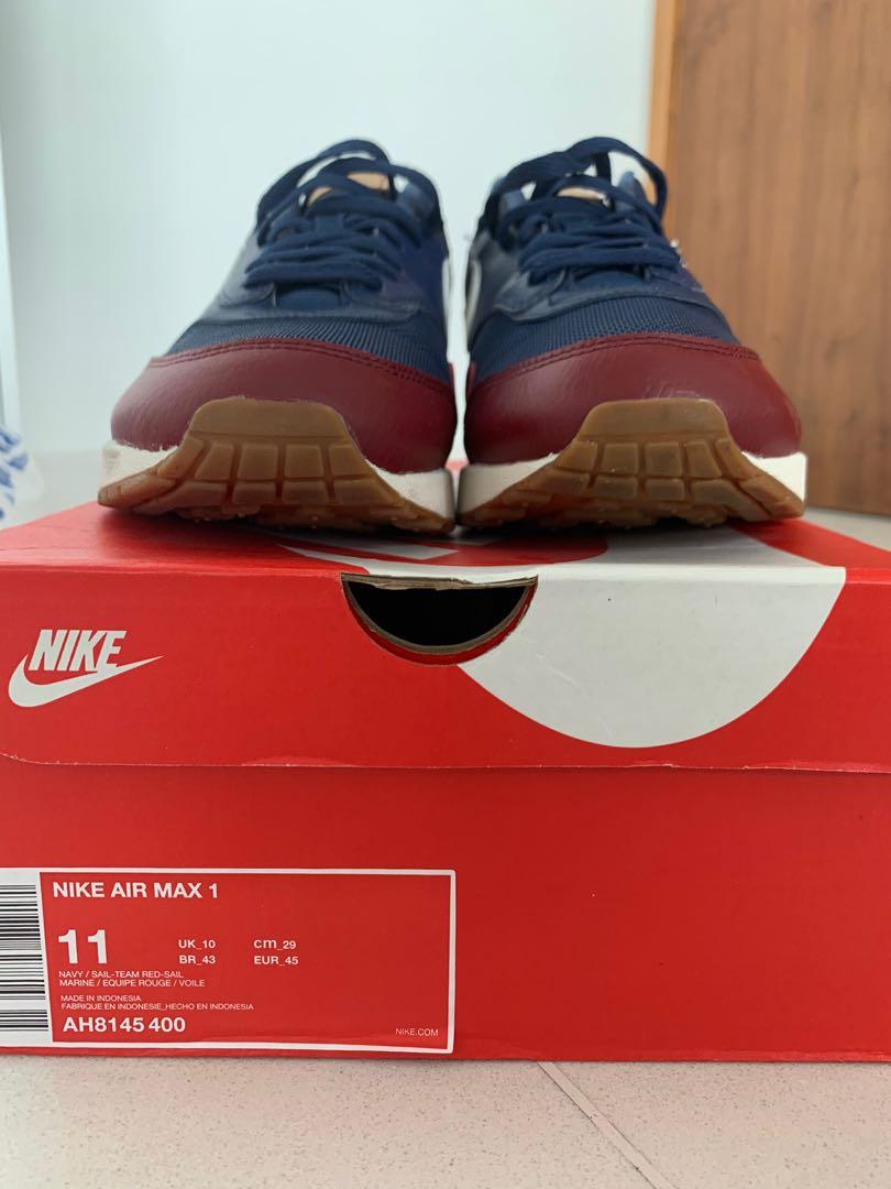 Nike air max 1 navy sail online