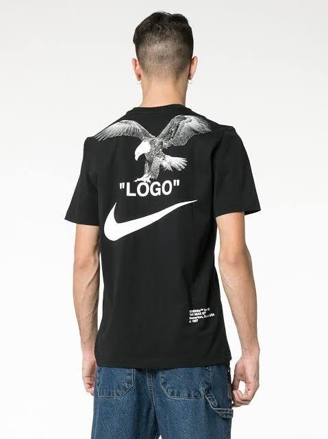 Nike Lab x Off-White eagle logo shirt black, Men's Fashion, Tops & Sets, Tshirts & Shirts on Carousell