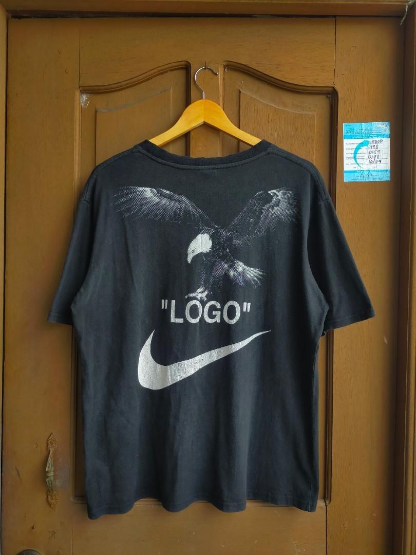 esponja impaciente aspecto Nike Lab x Off-White eagle logo shirt black, Men's Fashion, Tops & Sets,  Tshirts & Polo Shirts on Carousell