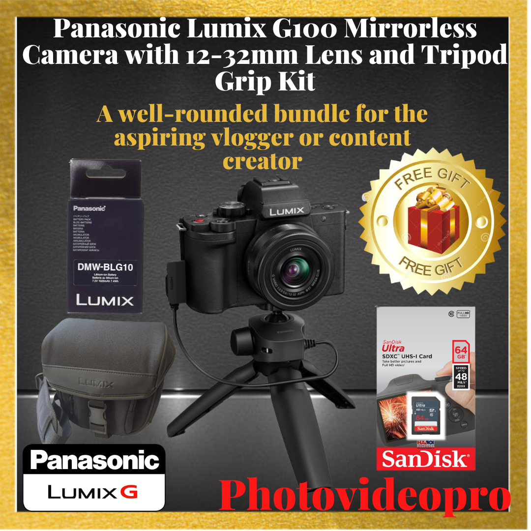 Panasonic Lumix G100 + G Vario 12-32mm f/3.5-5.6 + GRATIS Lumix G 25mm
