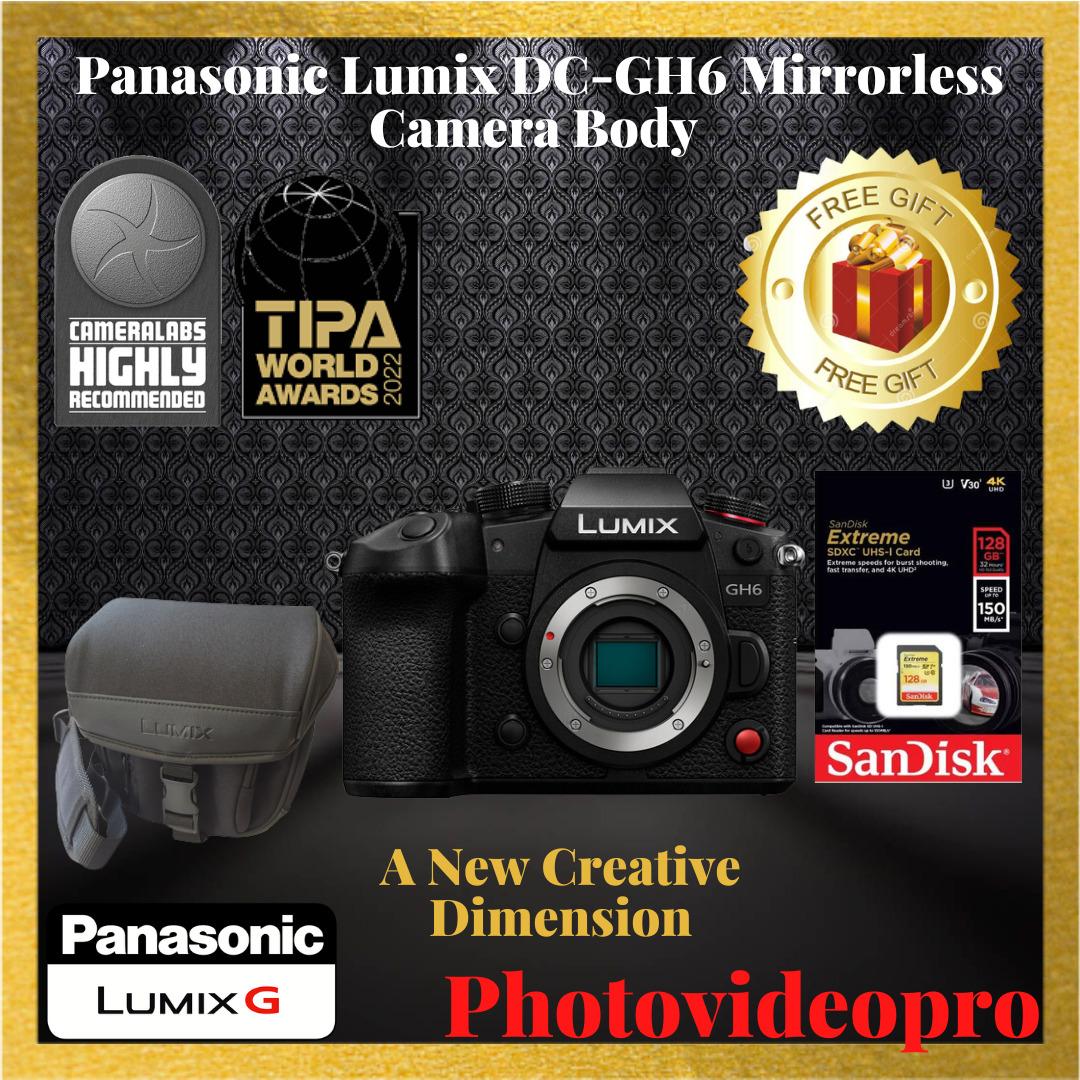 Panasonic Lumix DCGH6 Mirrorless Camera Body, Photography, Cameras on