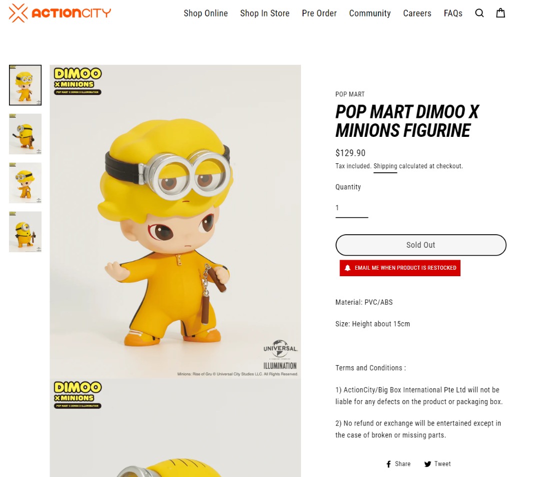POP MART DIMOO X MINIONS FIGURINE, Hobbies & Toys, Toys & Games on ...