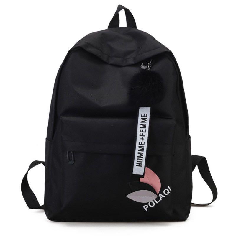 Ready Stock In Malaysia 9120 Cute Candy Color Canvas Women Backpack Bag
