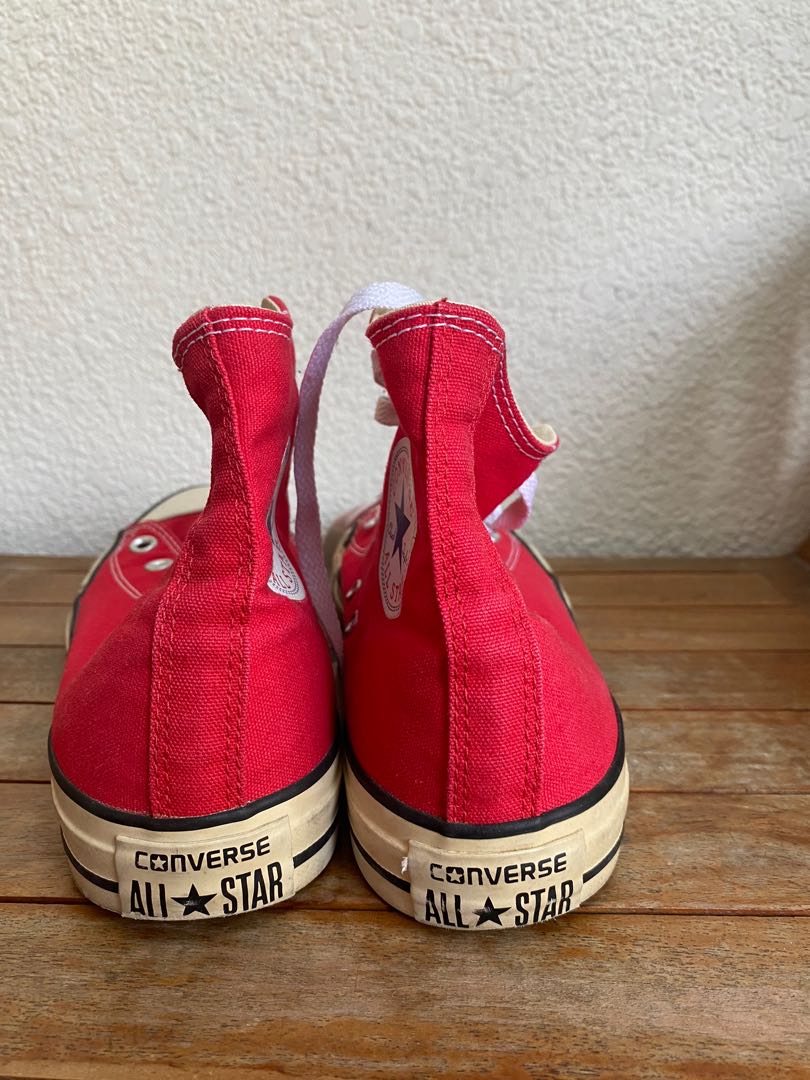 red high top converse Women s Fashion Footwear Sneakers on