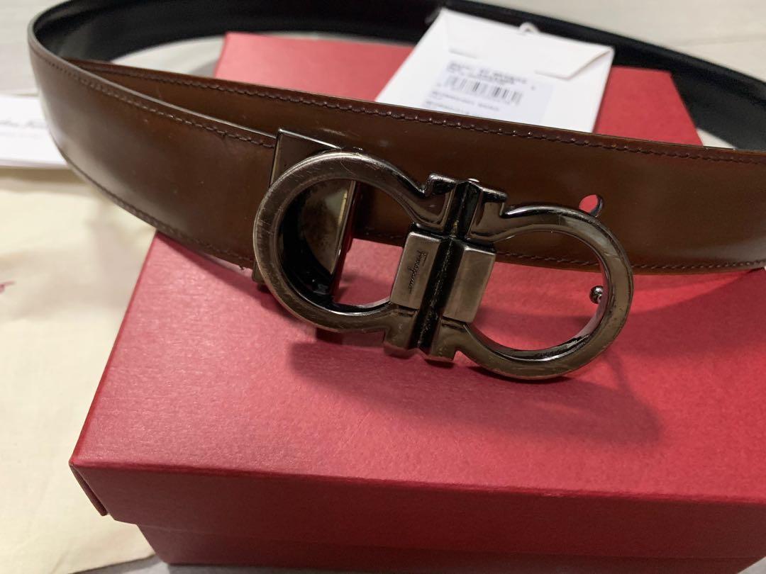 Salvatore Ferragamo Reversible Leather Gancini Belt - Size 40 / 100 (S –  LuxeDH