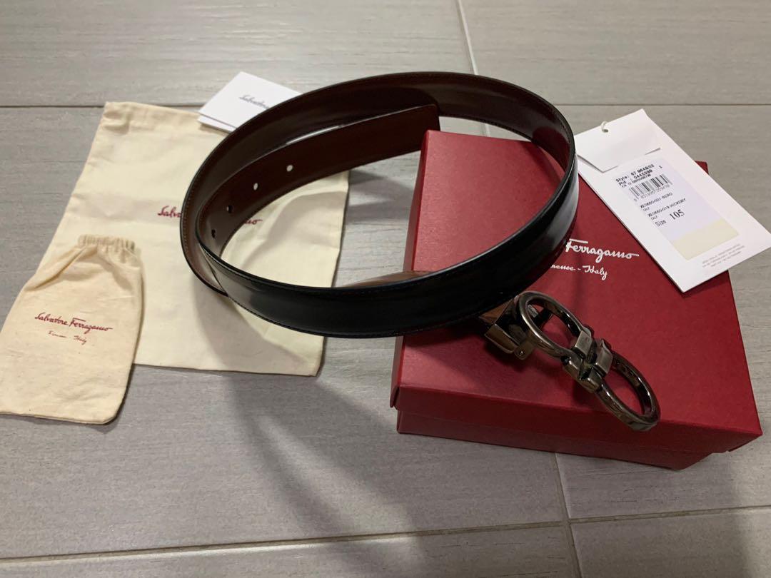 Salvatore Ferragamo Reversible Leather Gancini Belt - Size 42 / 100 (S –  LuxeDH