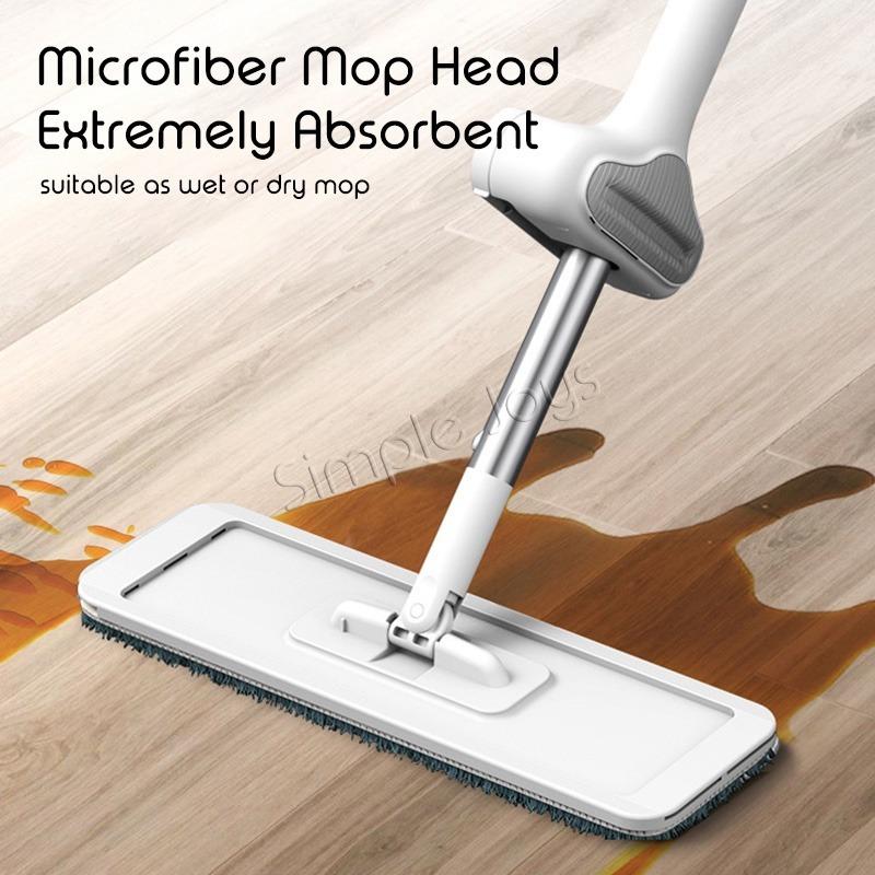 "Brights" Extendable Microfibre Mop Cleaner Sweeper Wooden Laminate Tile Floors 