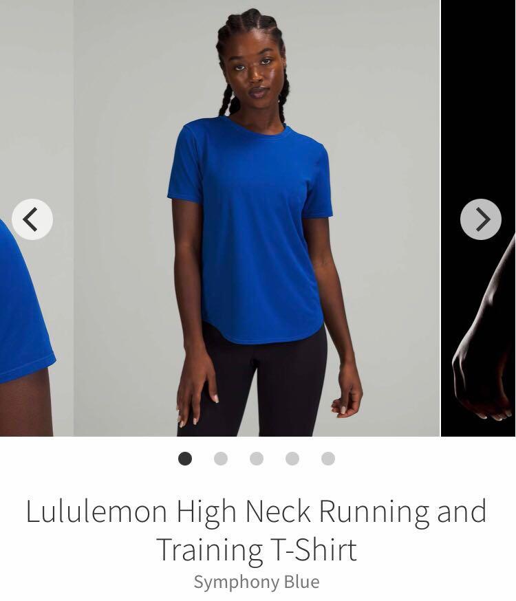 Size 4. NWT Lululemon High Neck Running and Training T-Shirt high