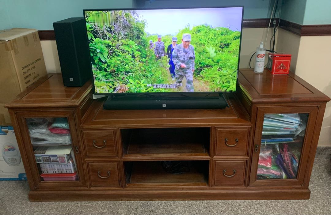 Solid Rose Wood TV Console, Furniture & Home Living, Furniture, TV