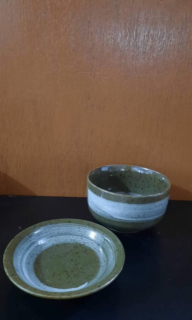 Stoneware Bowl w Small Plate (Category: Other Kitchenware & Tableware) located in Quezon City. Submitted by MahjasHomeCollections (Listing ID 1176267316, Image 1). Description: 4.5 x 3" bowl 4.75" plate.