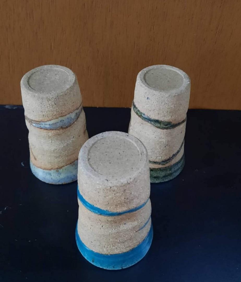 Stoneware Cups (Category: Coffee & Tea Tableware) located in Quezon City. Submitted by MahjasHomeCollections (Listing ID 1176266443, Image 1). Description: Take all 4.75 x 2.75".