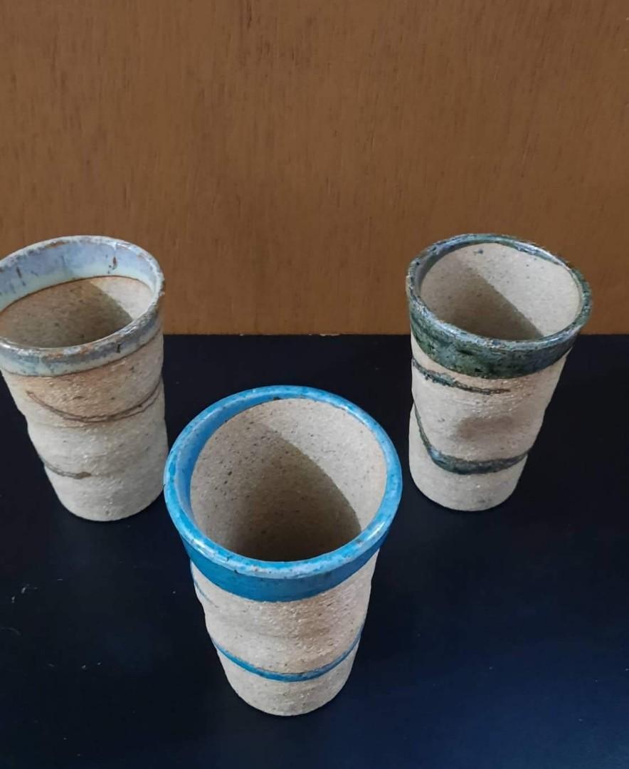 Stoneware Cups (Category: Coffee & Tea Tableware) located in Quezon City. Submitted by MahjasHomeCollections (Listing ID 1176266443, Image 3). Description: Take all 4.75 x 2.75".